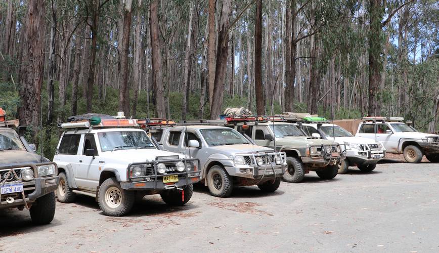 Group of four wheel drive cars