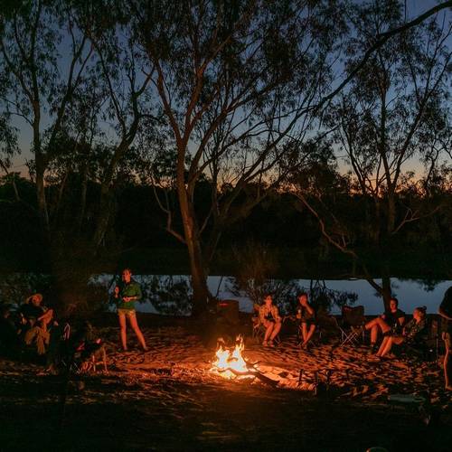 Group around a campfire