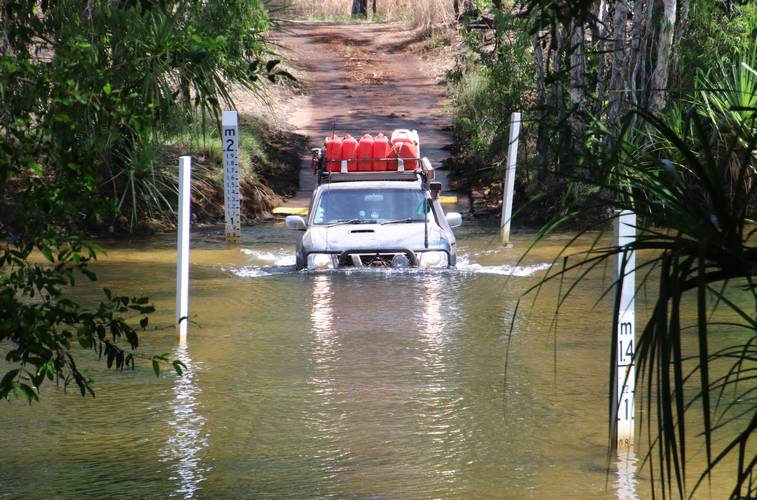 Nisan Patrol water crossing