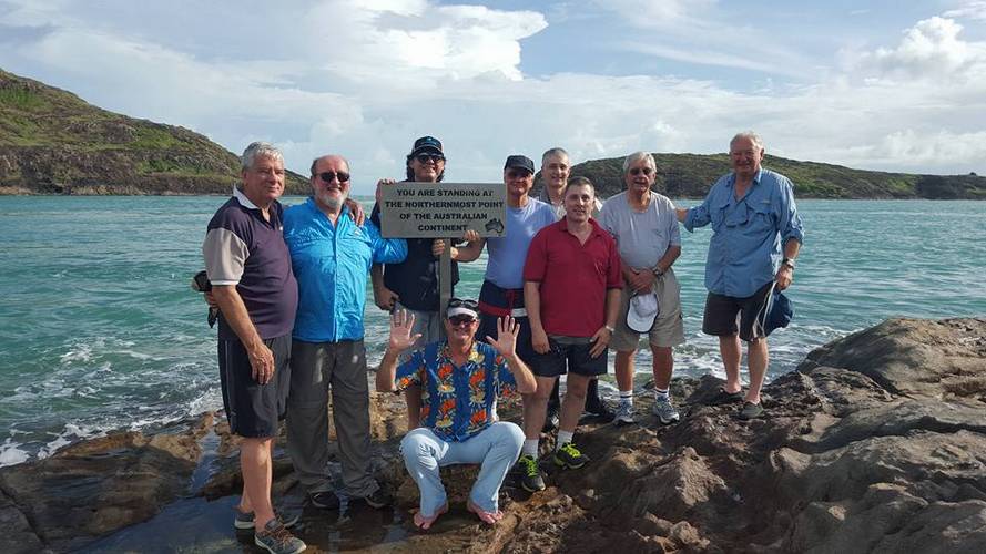 Tour group at the tip of Cape York
